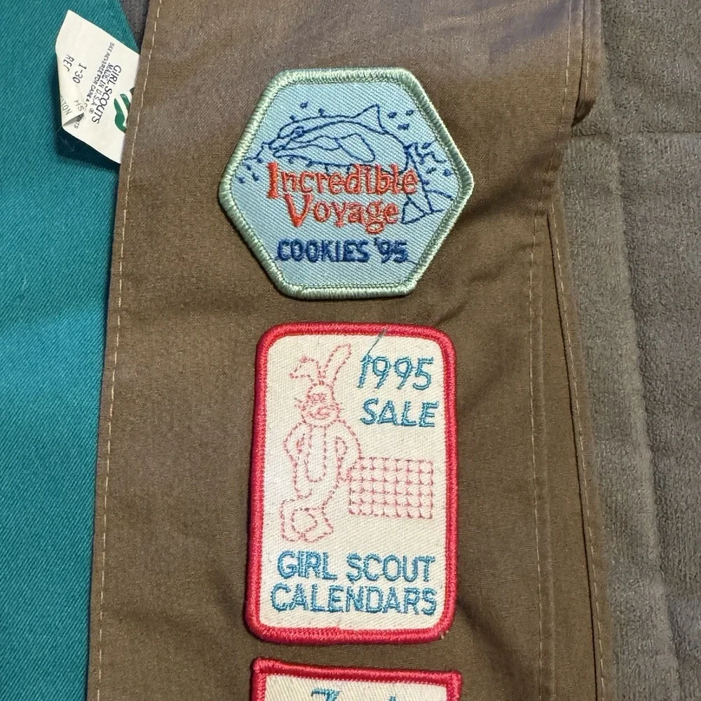 Vintage Girl Scouts Brownie Sash 1995 Greater St Louis Troop 791 Lot 2